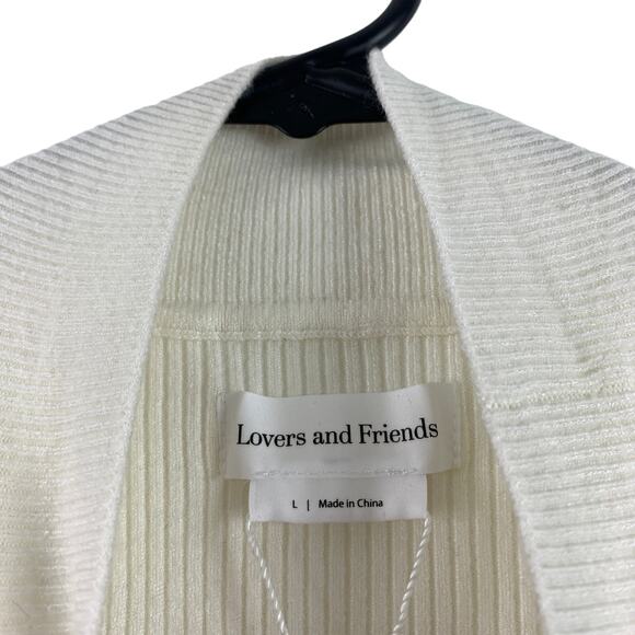 NWT Lovers + Friends Niko Keyhole Cutout Mock Turtleneck Sweater Ivory Large - Picture 7 of 9